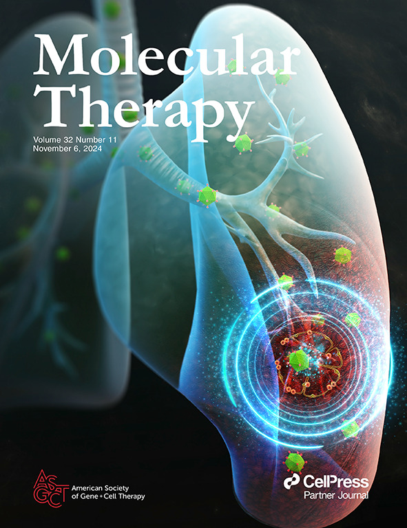 Molecular Therapy. 2024 Nov., 32(11):1-2. https://doi.org/10.1016/j.ymthe.2024.10.005